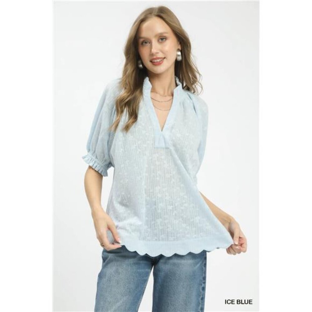 Umgee‎ Textured Pintuck Blouse